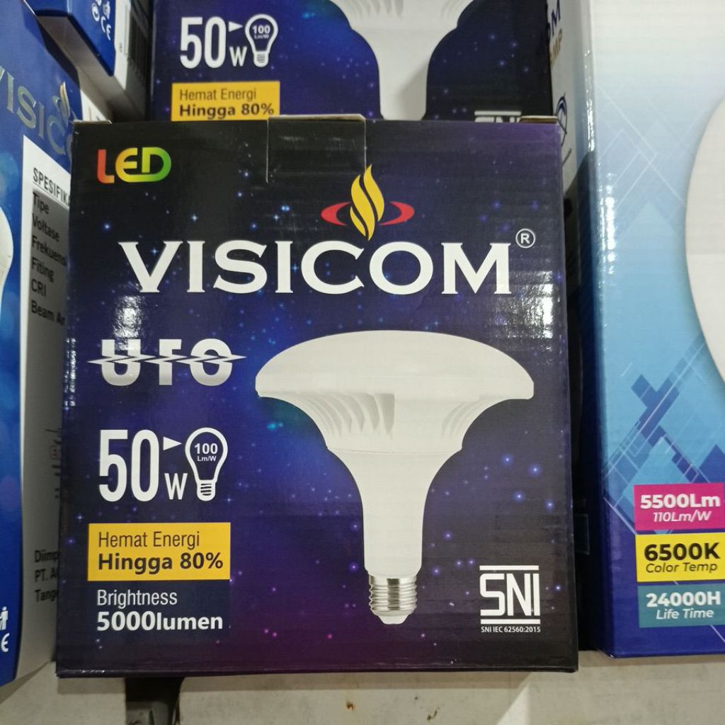 LED VISICOM 50WATT UFO CAHAYA PUTIH