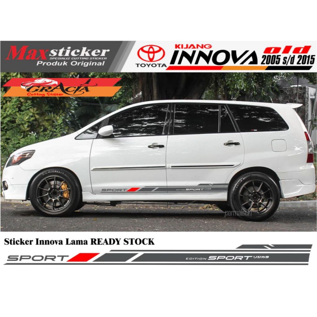 STICKER STIKER AKSESORIS INNOVA LAMA STICKER MOBIL TOYOTA INNOVA LAMA LIST BODY SAMPING