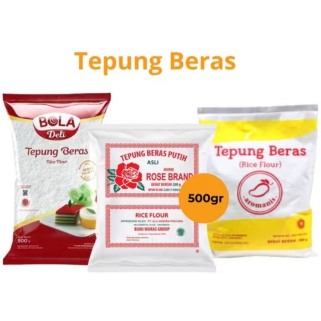 

Tepung Beras Rose Brand Bola Deli Aromanis putih 500gr