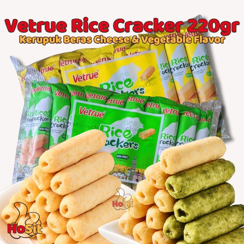 

Vetrue Rice Cracker 220gr - Snack Kerupuk Beras Renyah & Sehat Tersedia 2 Rasa