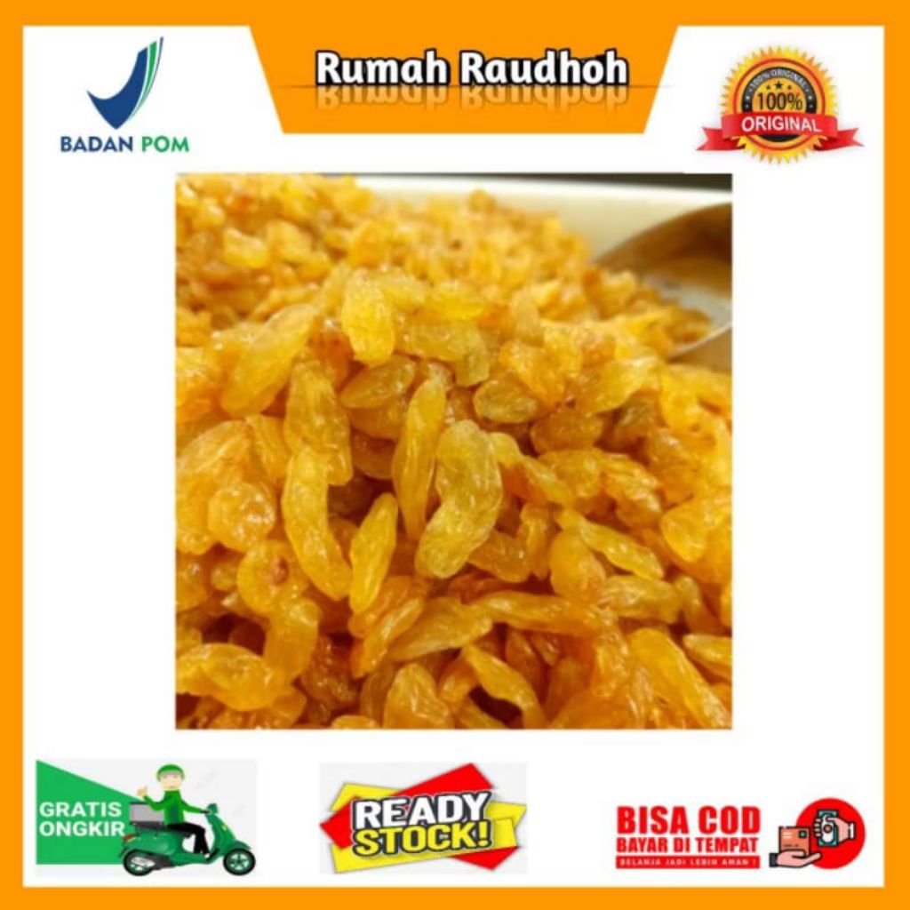 

KISMIS ANGGUR GOLDEN RAISIN - KISMIS ASAM MANIS KAYA MANFAAT