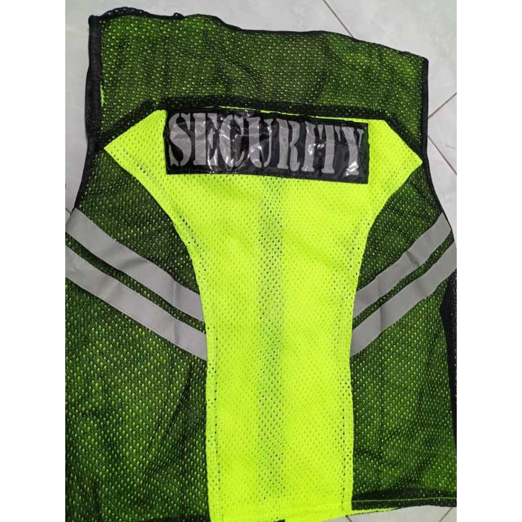Rompi Jaring Security Lis Hitam - Rompi Jaring Satpam - Rompi Satpam Terbaru - Rompi Security