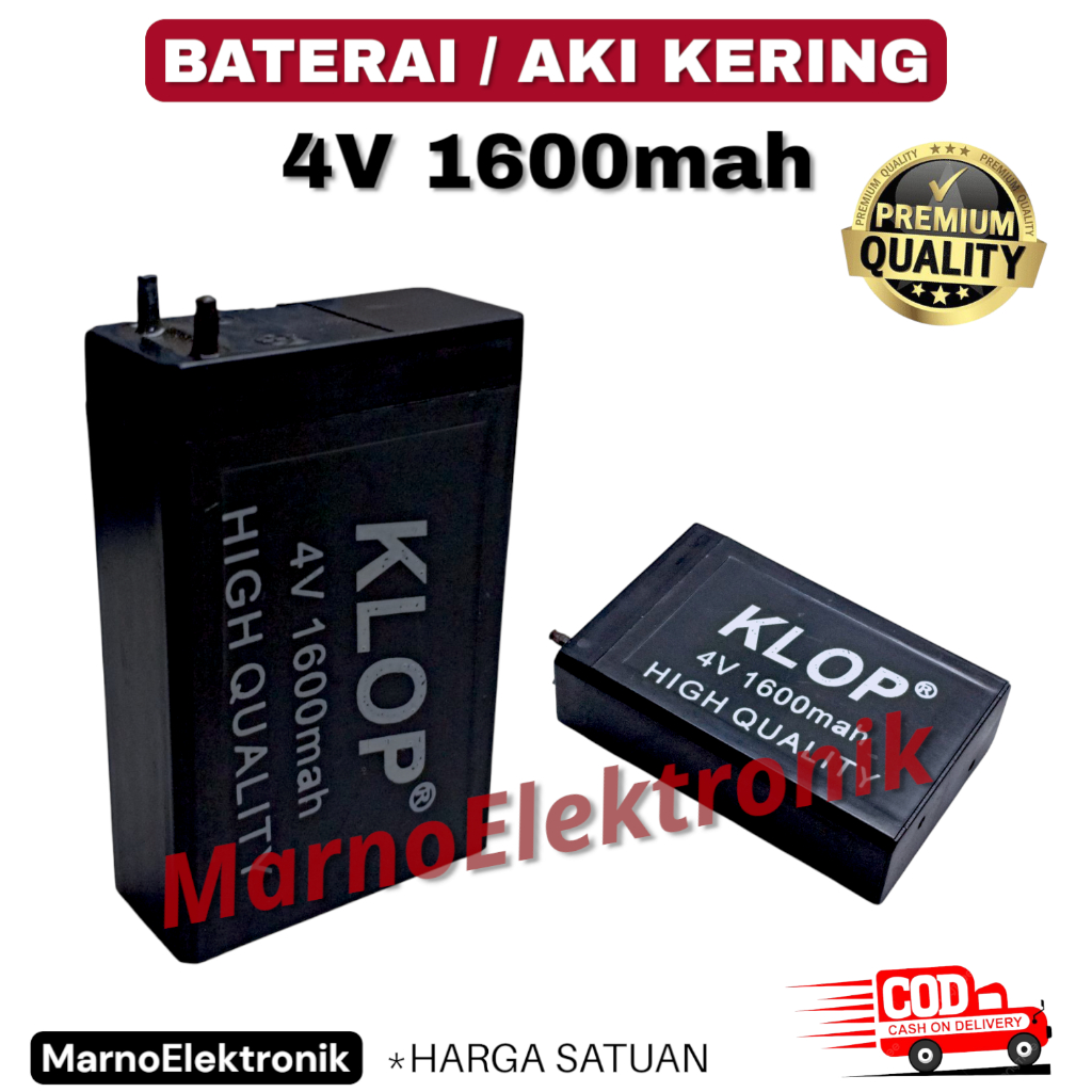 BATERAI 4V 1600mah 4 V 1600 mah AKI KERING 4v1600mah ORIGINAL