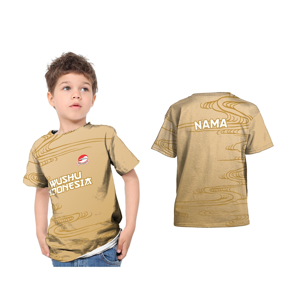 Baju Kaos Jersey Anak Wushu Indonesia bela diri Kung fu Seni Beladiri Art 1-2 Custom Full Print Free