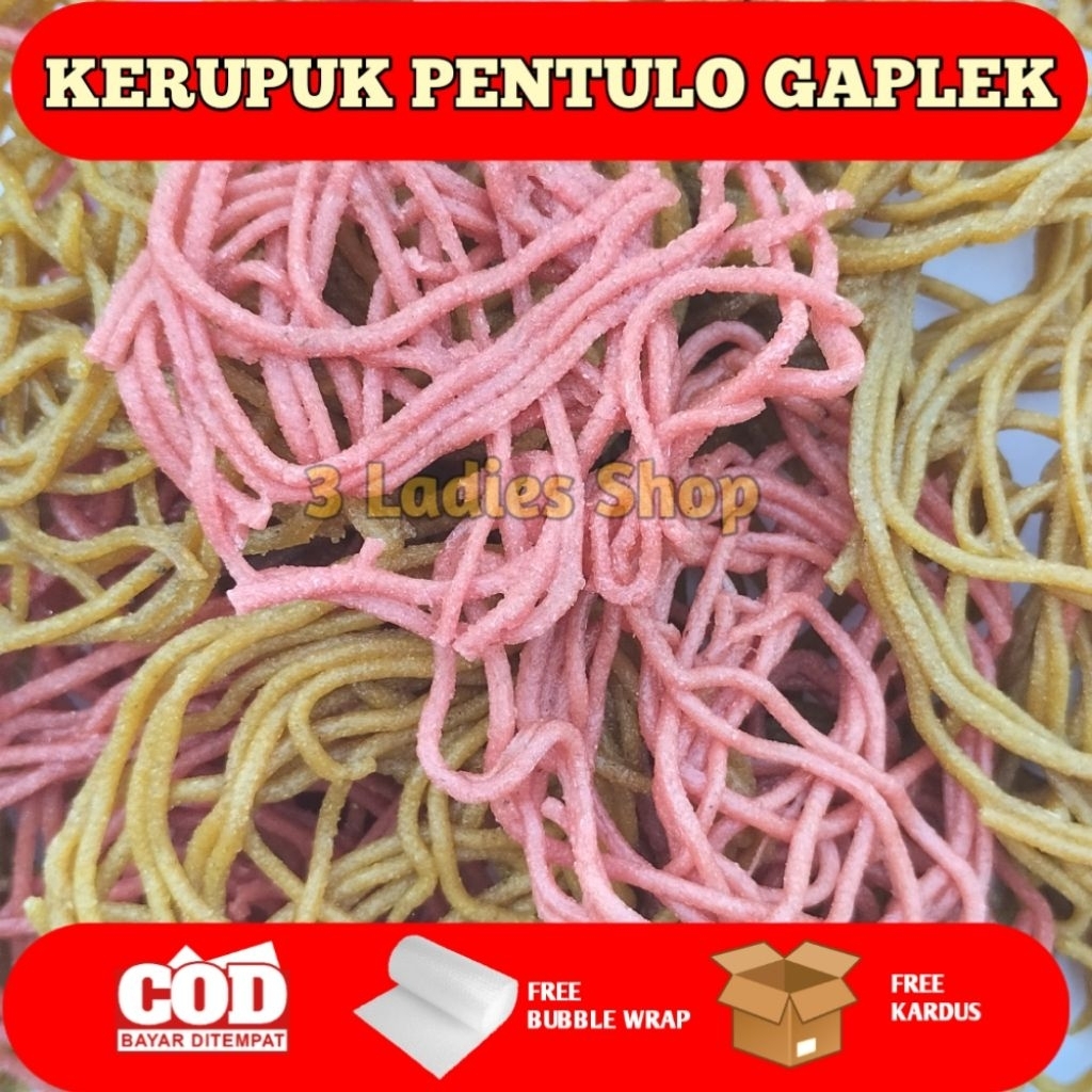 

Kerupuk Pentulo Gaplek Khas Jawa Timur 250 Gram Free Bubble Wrap dan Kardus