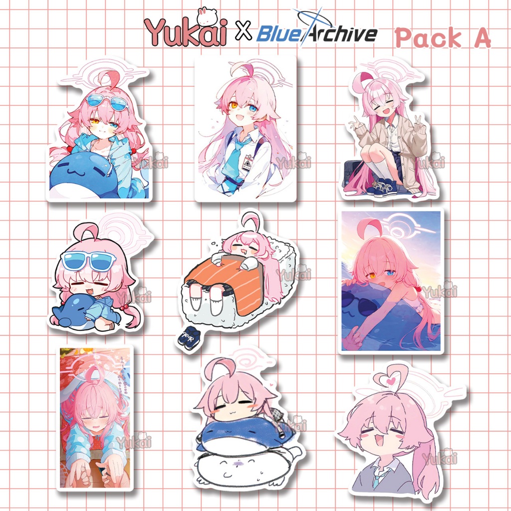 

Stiker Hoshino Blue Archive Premium - Sticker Pack Anime Waterproof