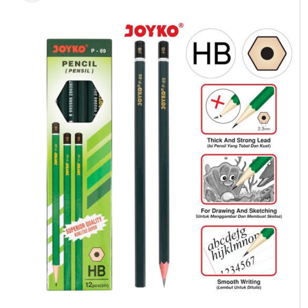 

pensil joyko HB P89 per lusin #