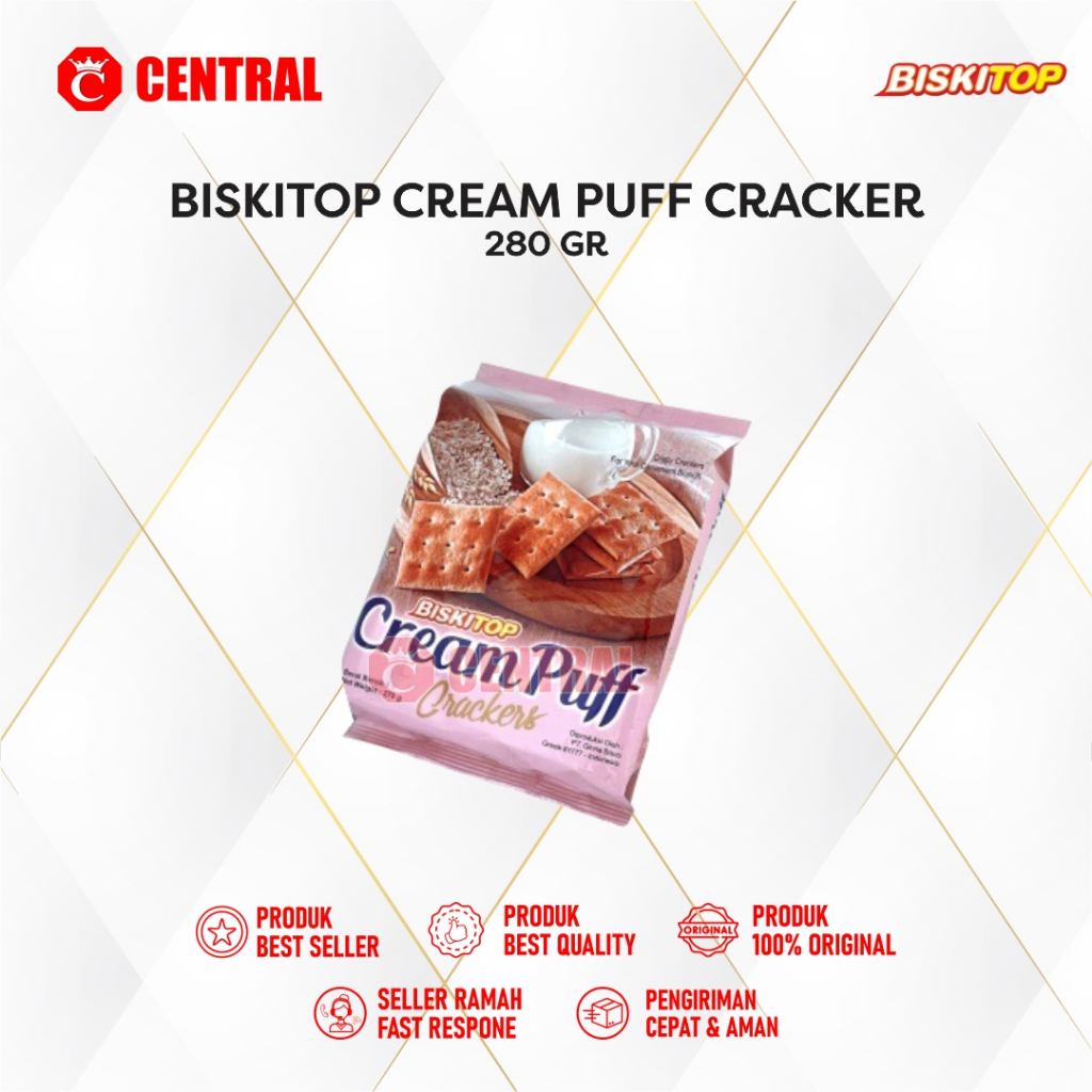BISKITOP SUGAR PUFF CRACKERS 280GR