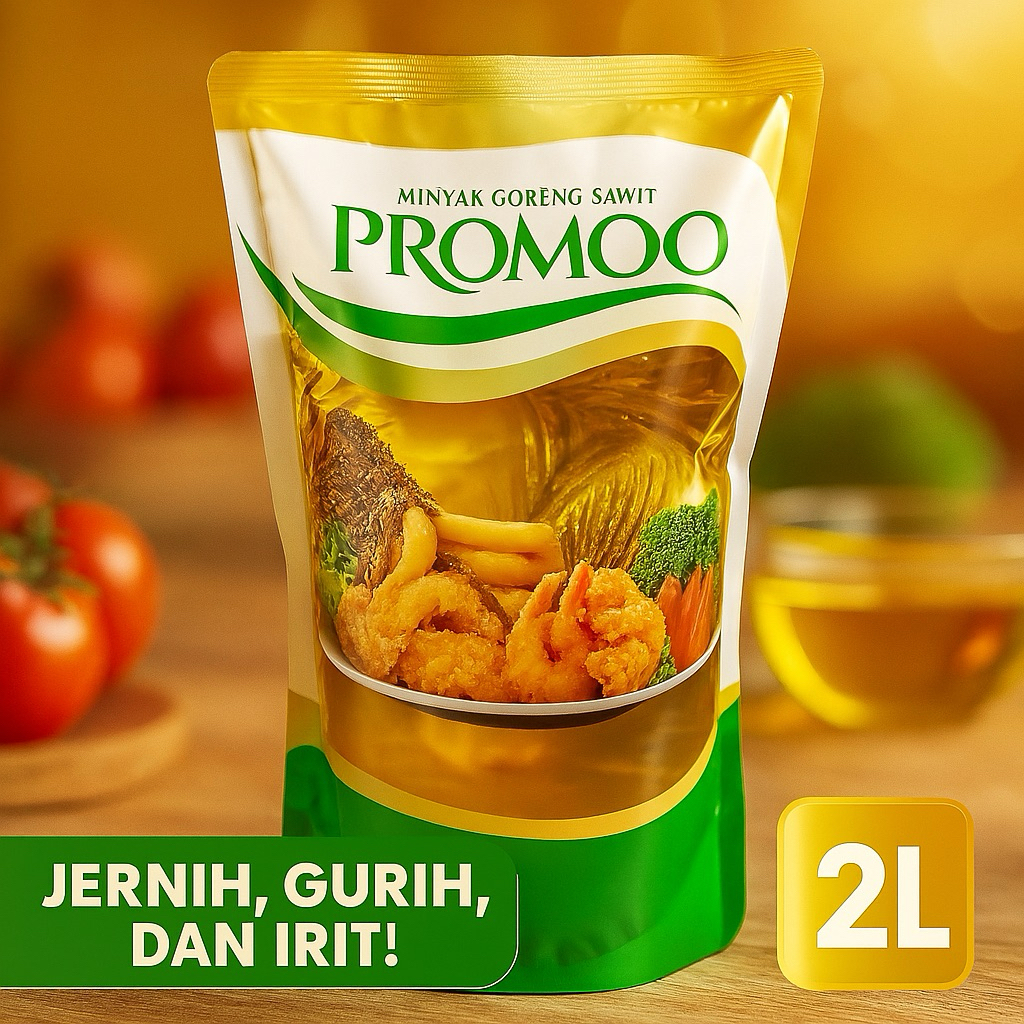 

PROMOO Minyak Goreng Sawit 2 Liter – Gurih, Jernih, Hemat!