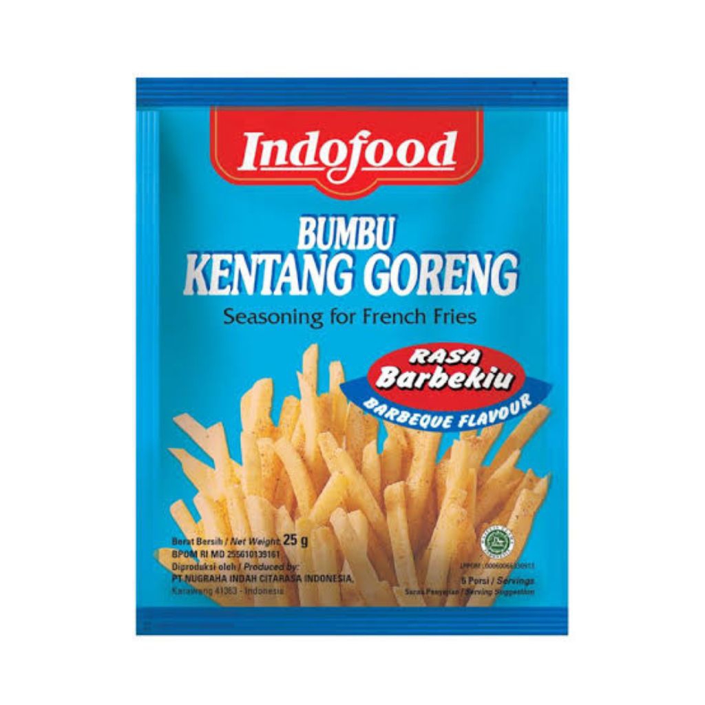 

Indofood Bumbu Kentang Goreng Rasa Barbeque 25 gram