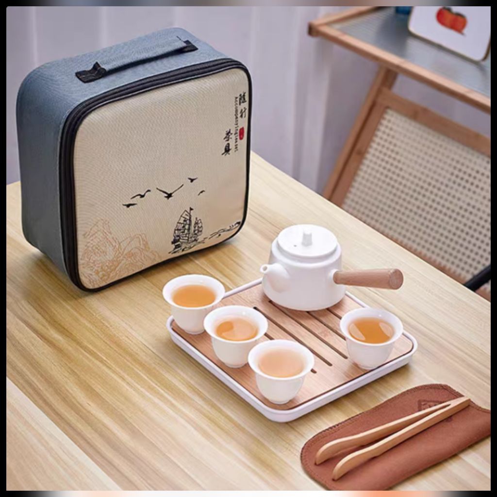 Set teh Kung Fu Jepang, teko keramik rumah tangga,