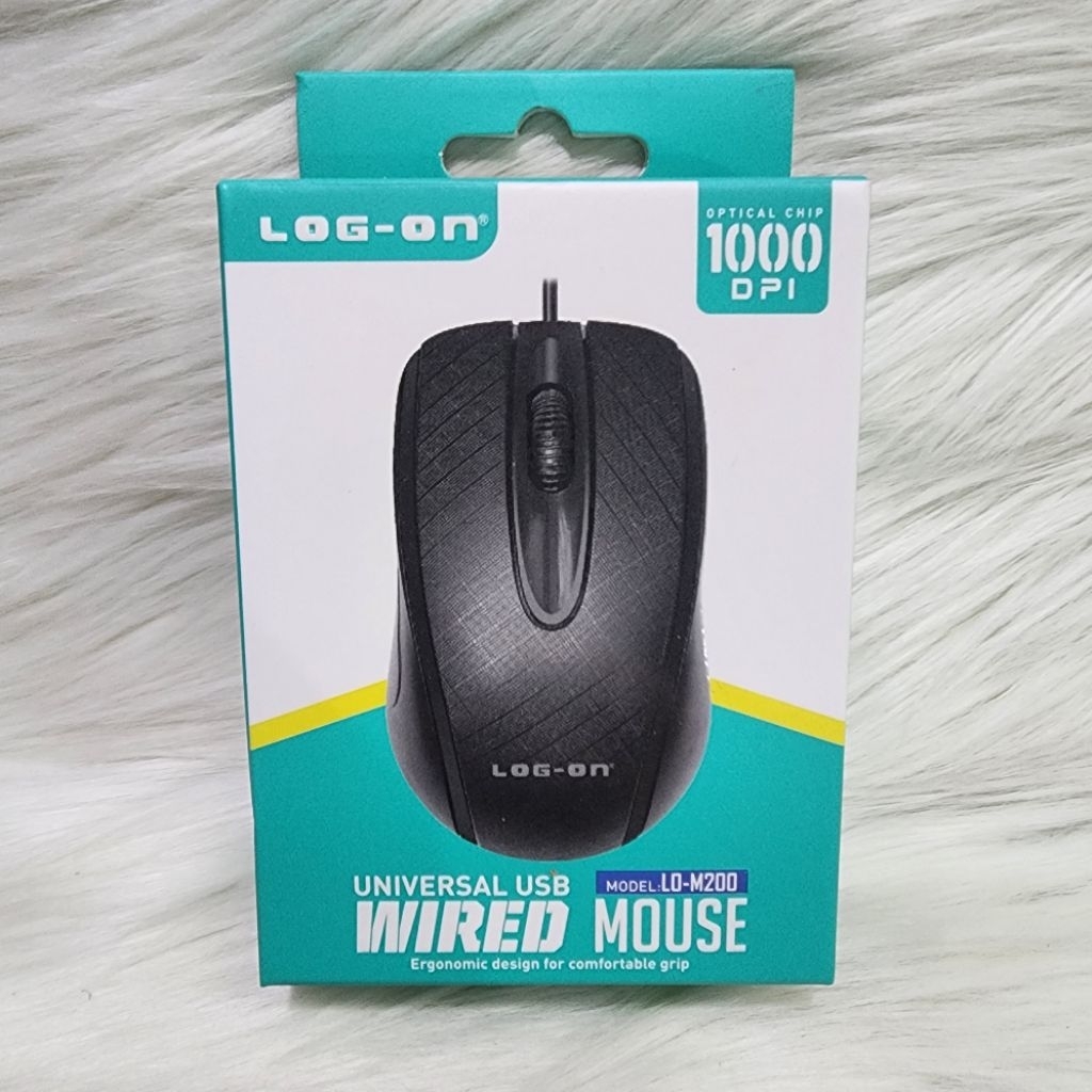 Mouse Wired Mouse Kabel USB Log-on LO-M200
