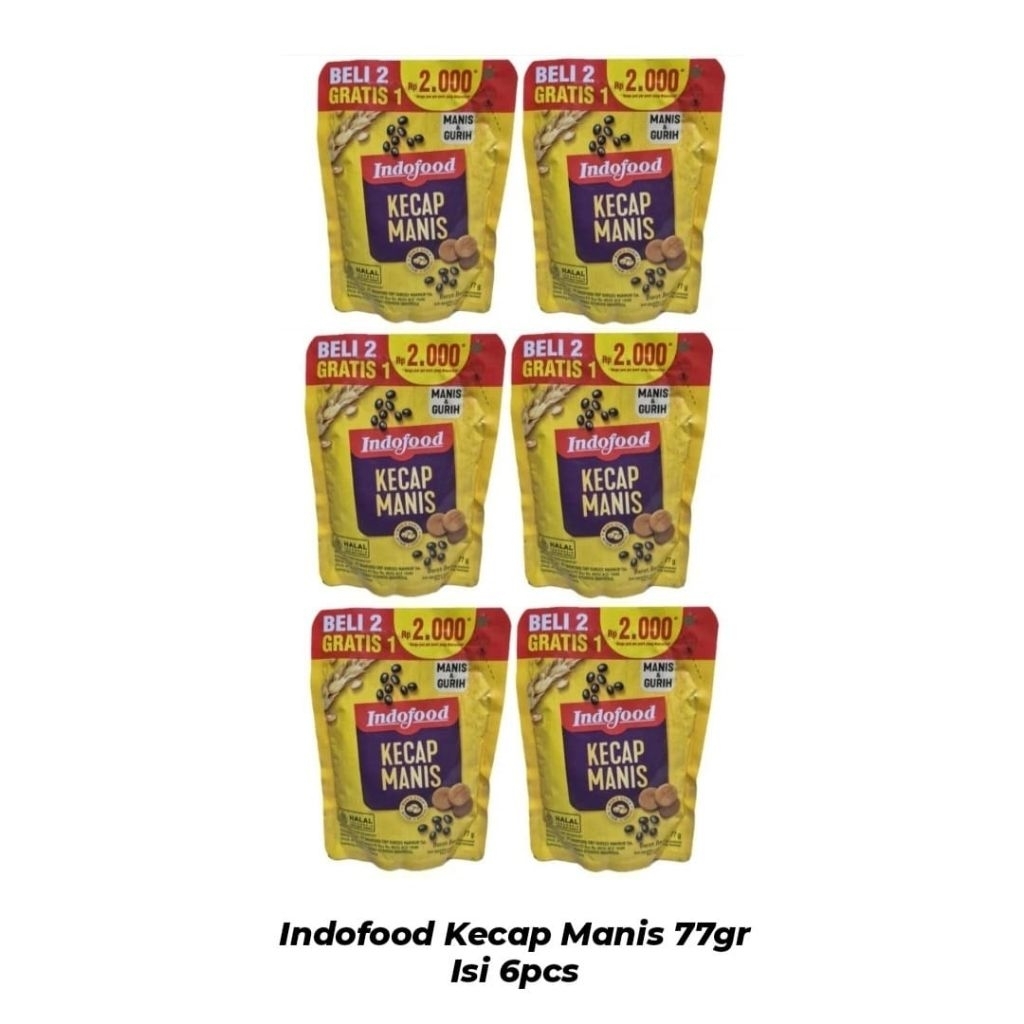 

Indofood Kecap Manis 77 gr - Isi 6pcs