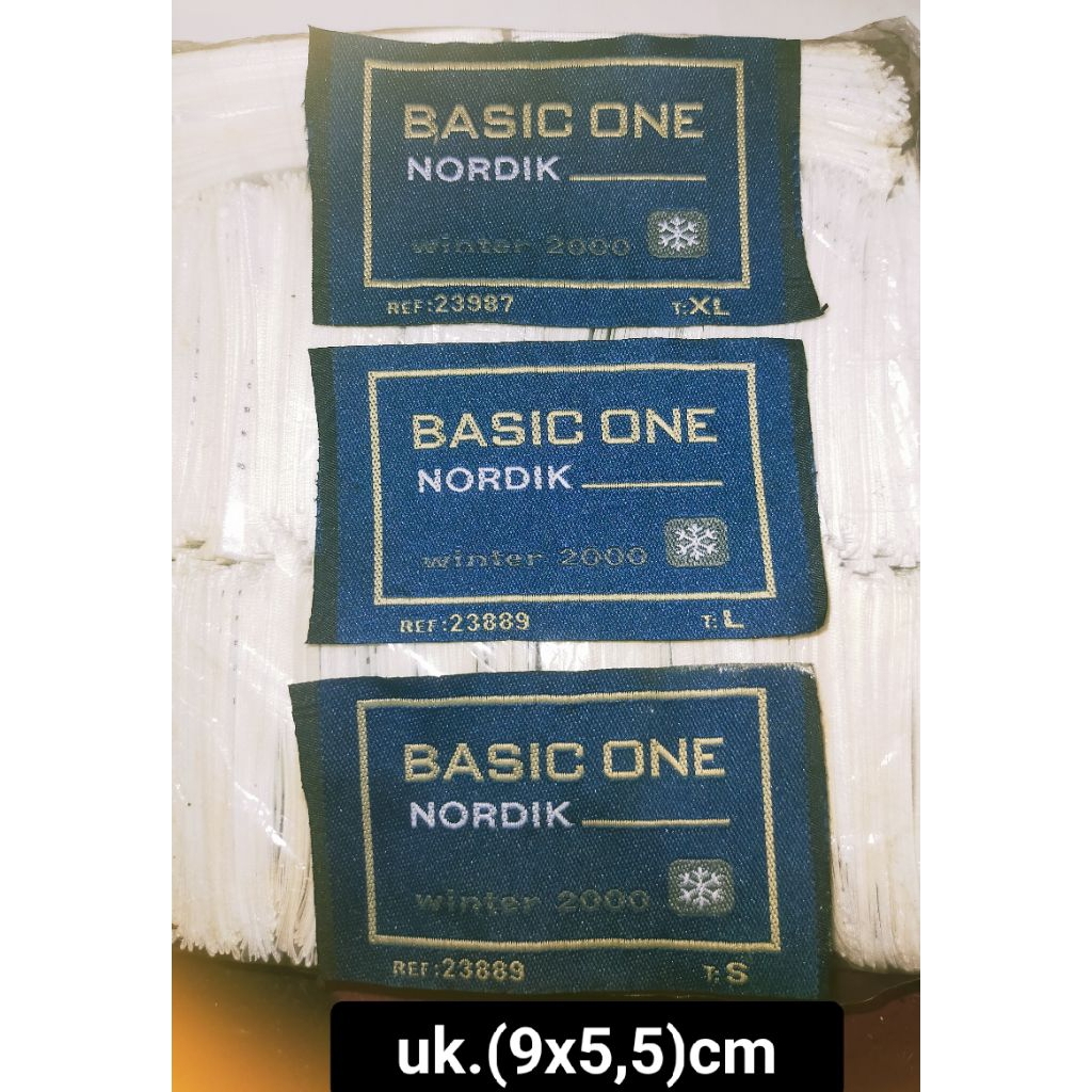 

label merek label (main) tag basic one