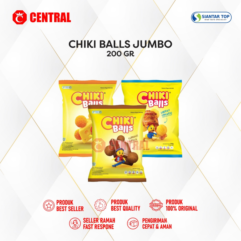 CHIKI BALLS JUMBO KEJU  | COKLAT 200gr