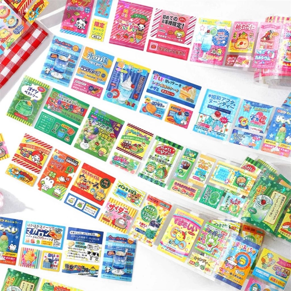 

[WindHeart] 1 sticker roll Snack Series ins Notebook DIY Material Stiker Dekoratif 22576