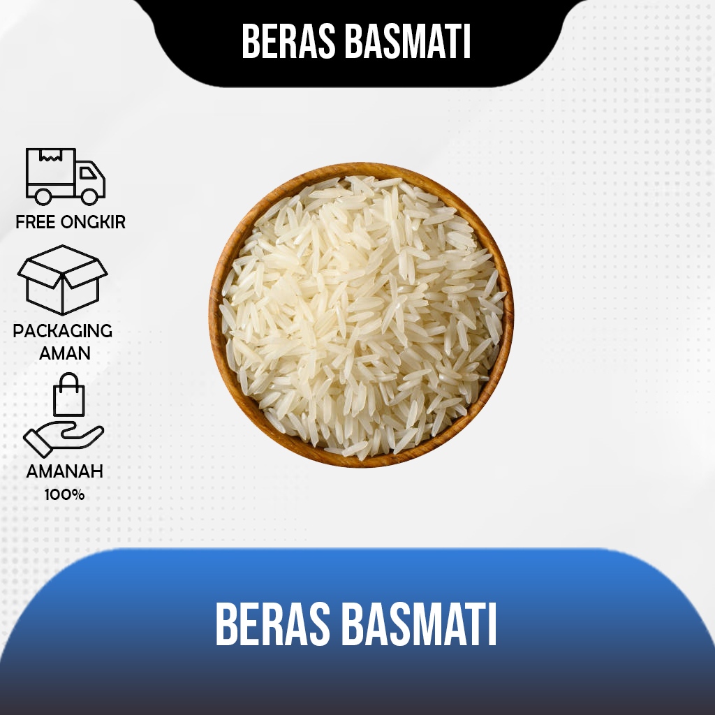 

Beras Basmati 1kg / Rice Basmati 1 kg Beras Arap Untuk Nasi Mandi Kebuli Briyani Kabsah