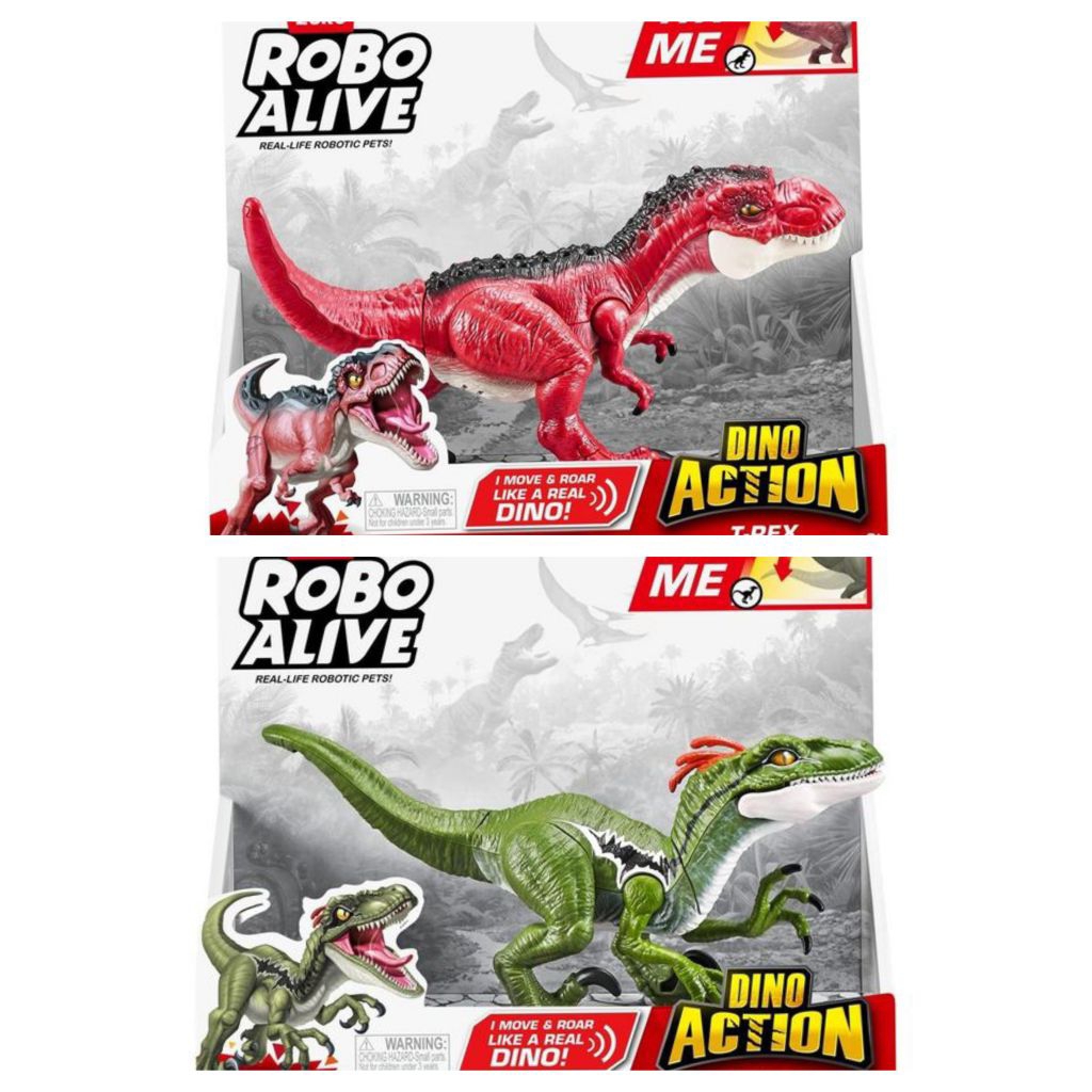 Zuru robo alive action dino raptor t-rex moving figure original