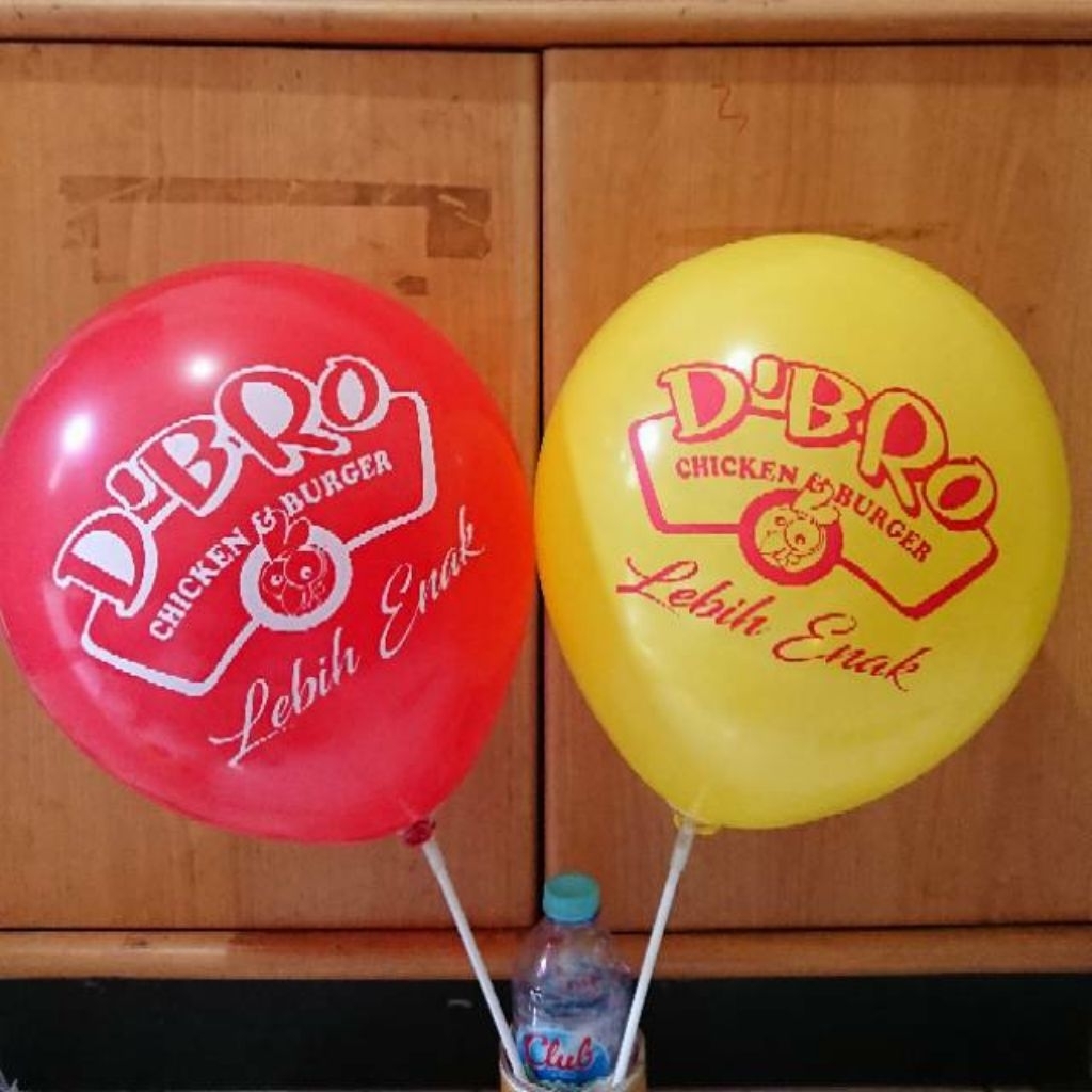 Balon Sablon Cetak Logo / Sablon Tulisan