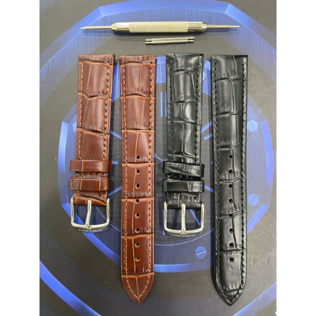 STRAP TALI JAM TANGAN KULIT ASLI SEIKO 18MM 20MM 22MM