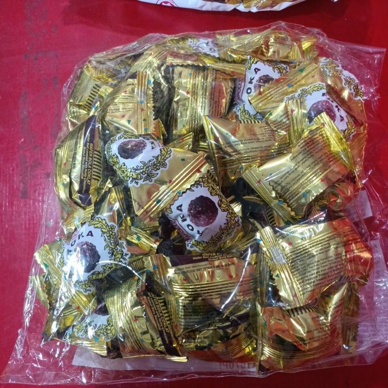 

[oddsolshop] pekanbaru/Apollo Roka Biskuit Bola Cokelat 50 PCS Chocolate Wafer Choco Ball Coklat