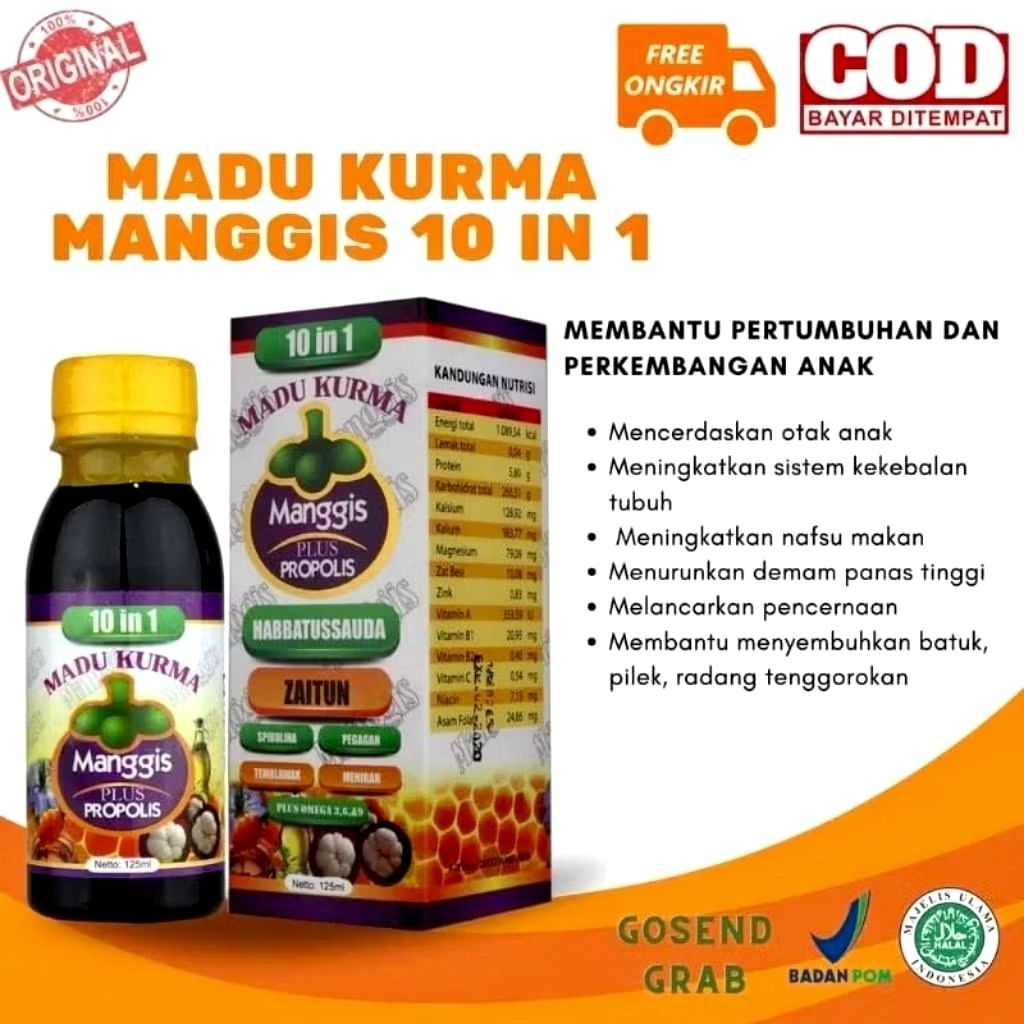 

SARI KURMA MADU MANGGIS 10IN1 / MADU ANAK