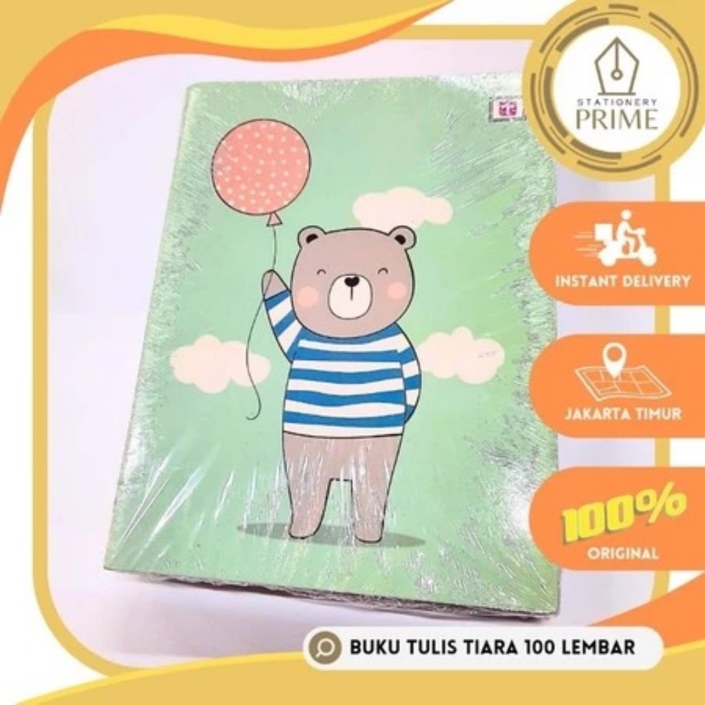 

Buku Tulis Tiara 100 Lembar (1 Pack isi 5 Buku)