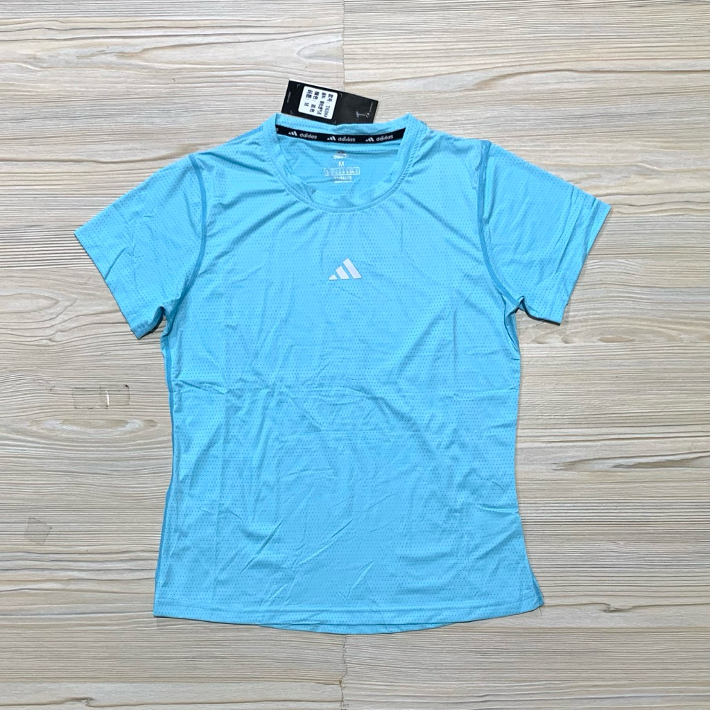 Awet Kaos Wanita Adidas Import Nylon Print T-Shirt Training Dri Fit Bahan Nilon Olahraga Running