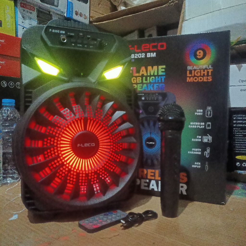 Speaker Bluetooth Karaoke Wireless Jin Long JL-1915 6,5 Inchi Gratis Microphone Super Bass