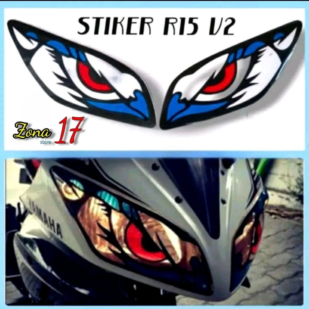STICKER LAMPU DEPAN R15 V2 VARIASI LAMPU