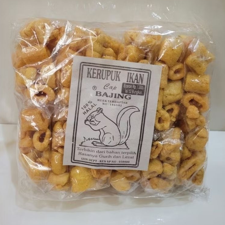 

Nayzura.id Kerupuk Bolong Krupuk Ikan Cap Bajing 1 pack isi 12 pcs Cocok Untuk Cemilan Saat Santai