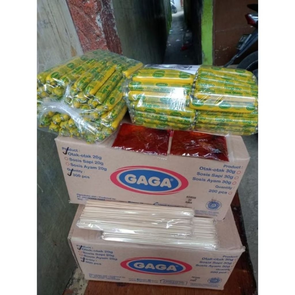 

Sosis otak otak Gaga per pack isi 100 PC + 2 sambal + 1pck tusukan