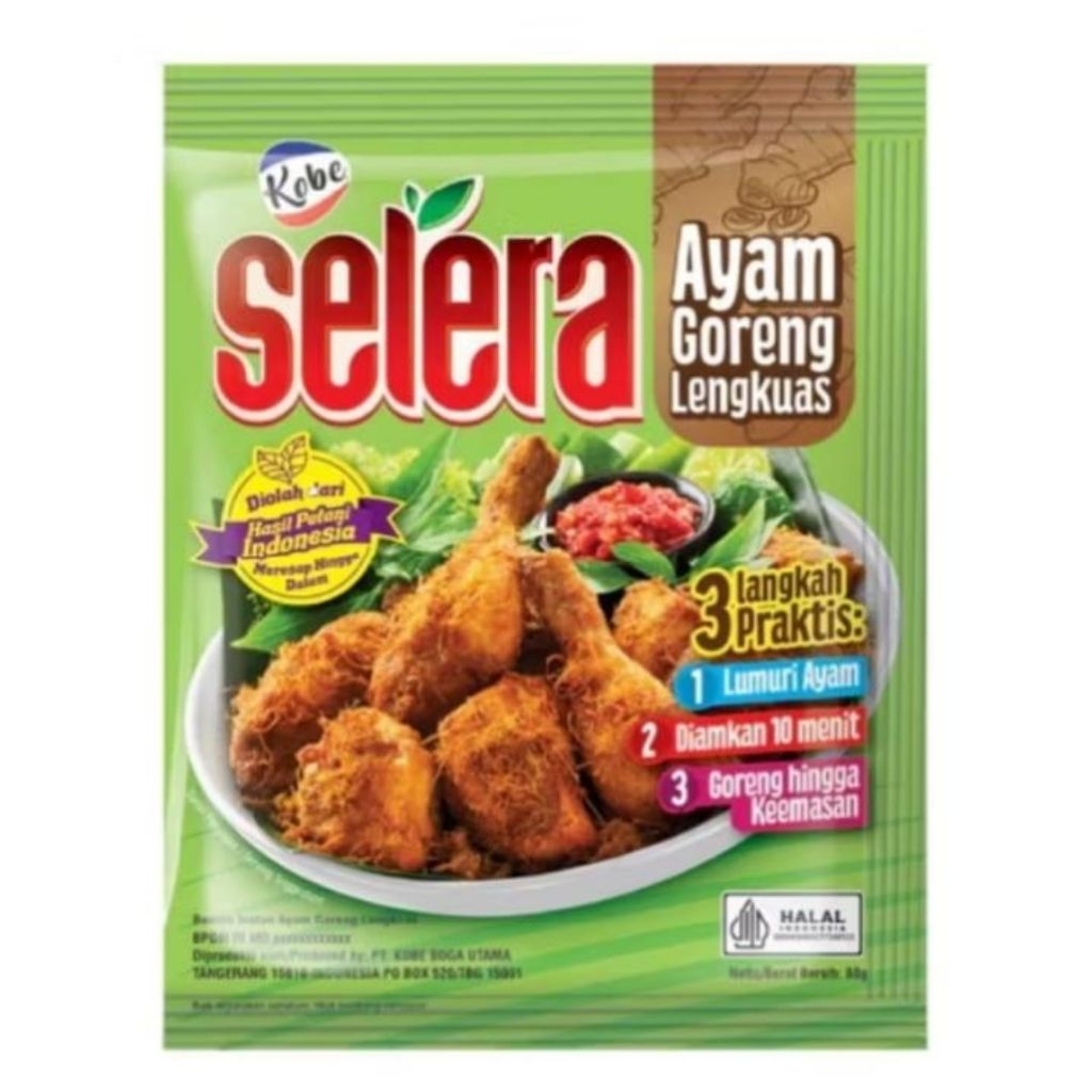 

Kobe Selera Bumbu Bumbu Instan Ayam Goreng Lengkuas 80g