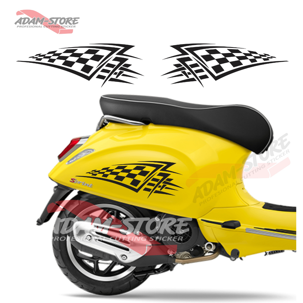 VS92 Sticker Motor Vespa Sprint / Stiker Racing / Stiker Motor Vespa Racing / Vespa Primavera