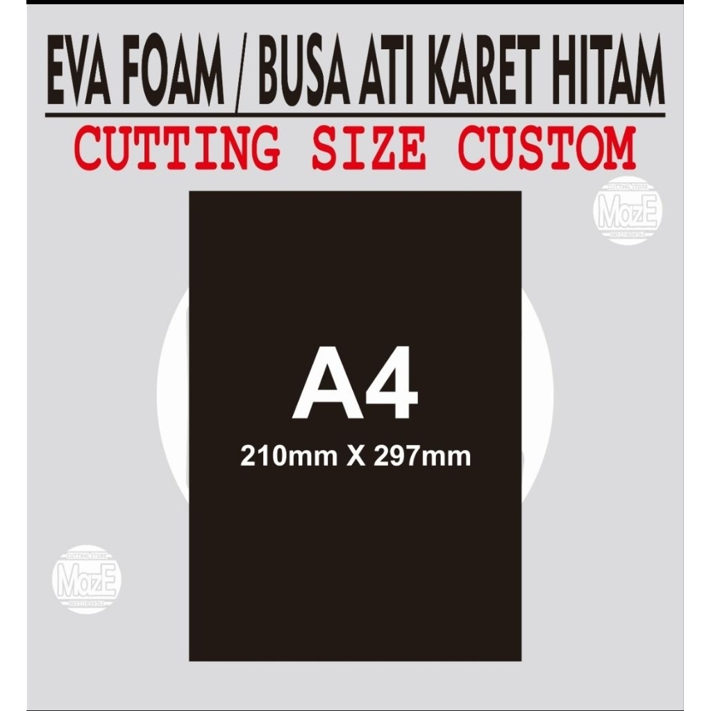 

Eva Foam Hitam Size A4 Busa Ati Karet Kotak Kertas Cutting Spon Lem Sponge Custom Adhesive Tempel