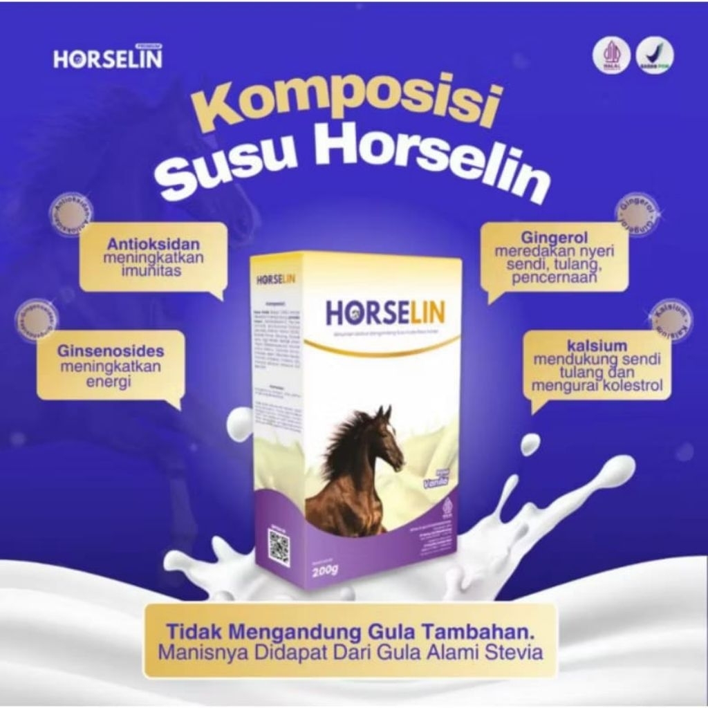 

Horselin Susu Kuda Asli Original Premium 200gram - Otot Kuat Tulang Kuat Sehat