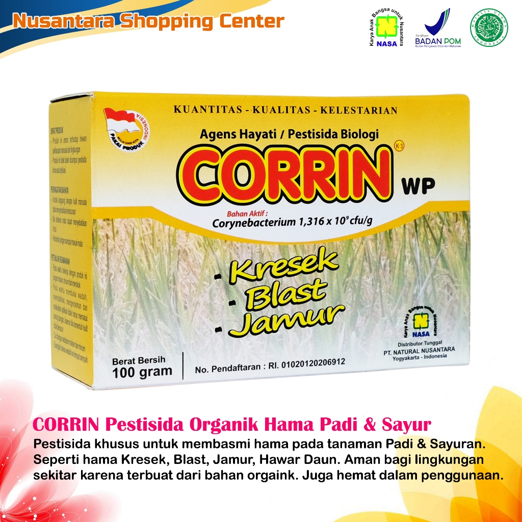 CORRIN PESTISIDA ORGANIK KHUSUS HAMA PADI & SAYURAN