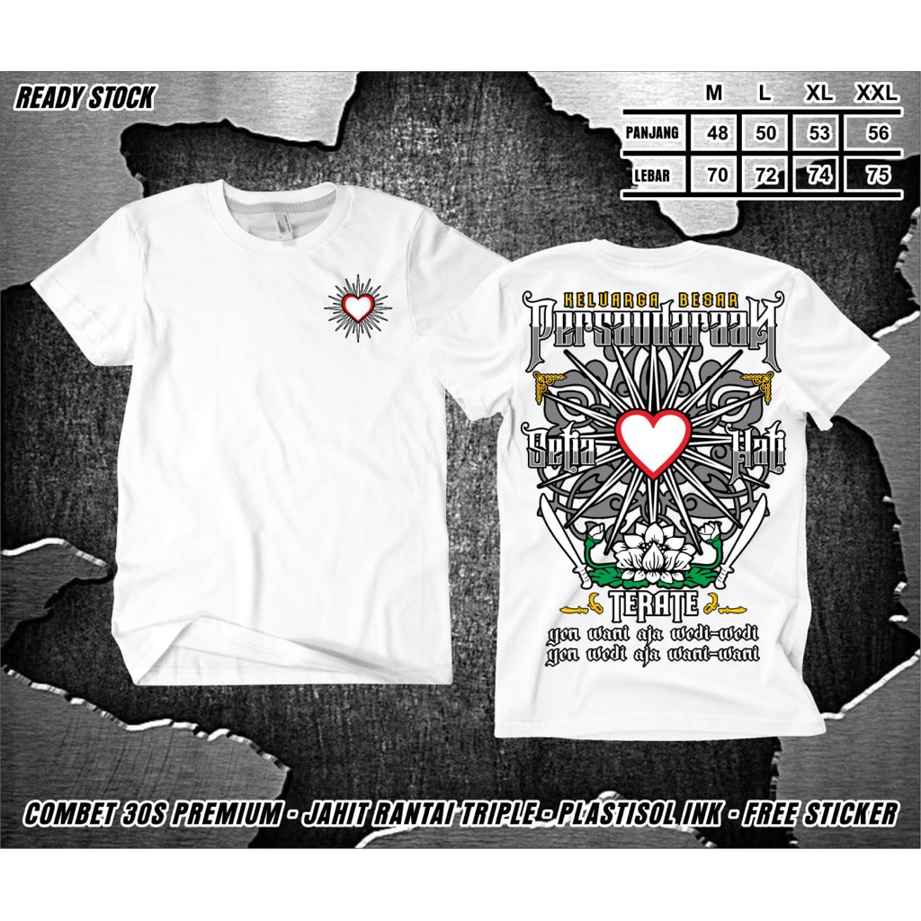 Kaos psht keluarga besar psht warna putih