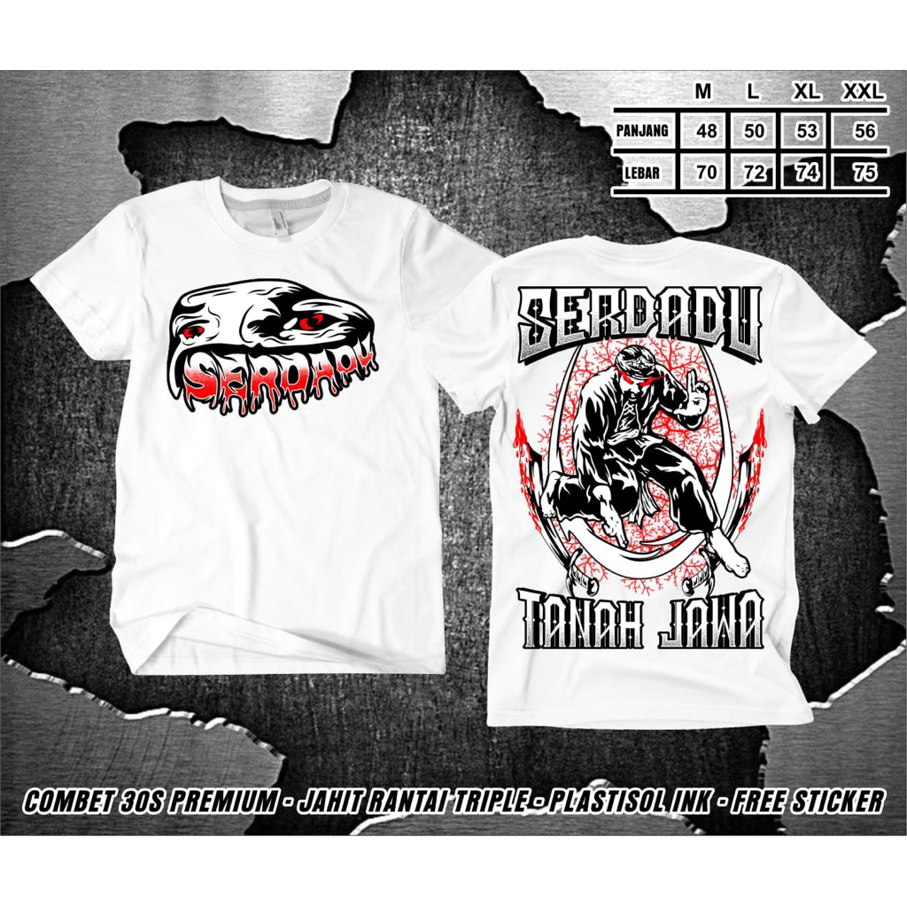 Kaos psht serdadu tanah jawa warna putih