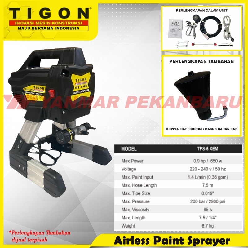 Sprayer Cat Elektrik Tanpa Angin / Airless Sprayer TIGON TPS 6 XEM