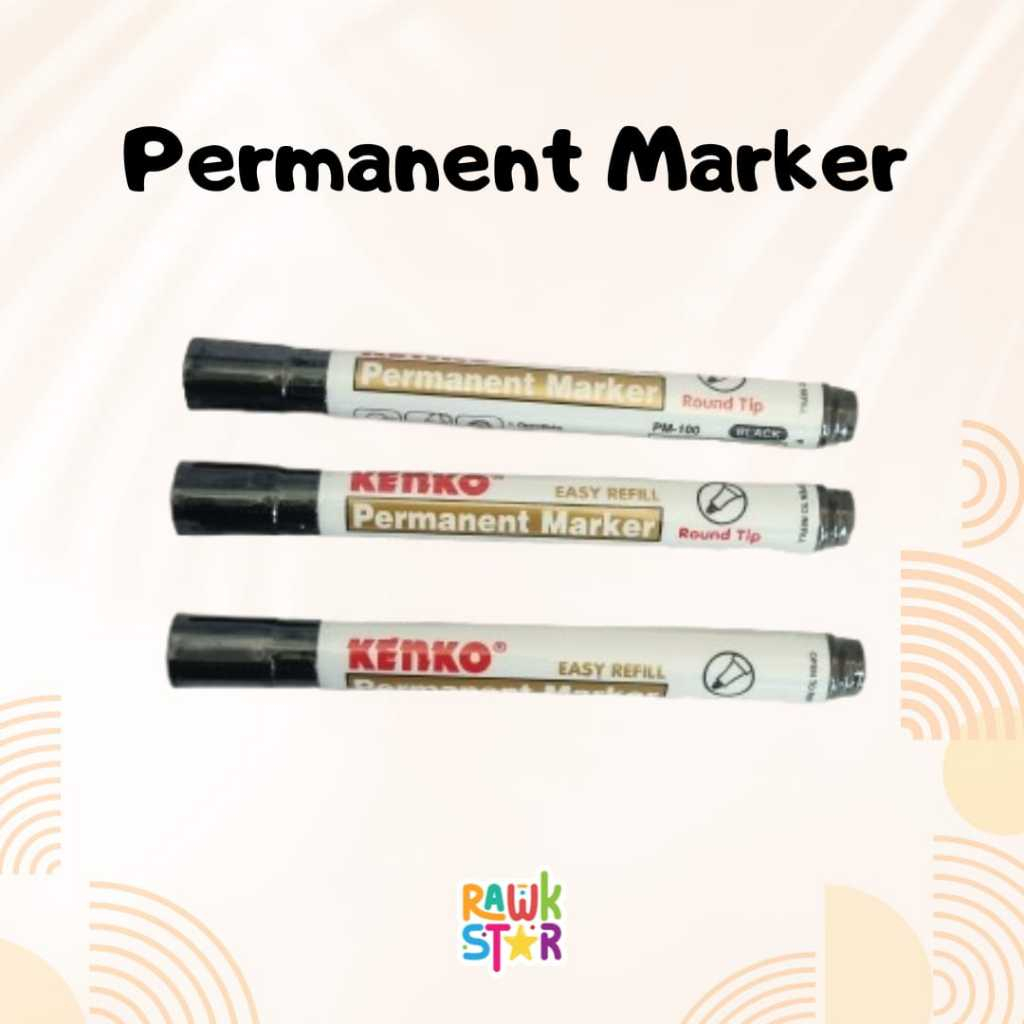 

Spidol Permanent Marker Warna Hitam