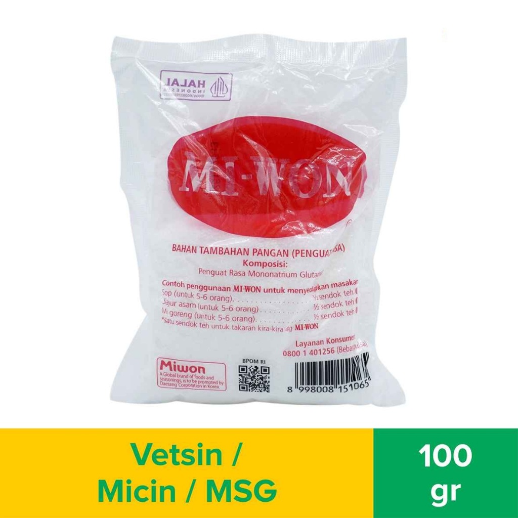 

MIWON BUMBU MASAK 100GR (VETSIN / MICIN)