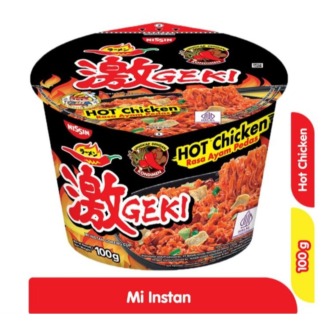 

Gekikara Ramen Mie Instan Hot Carbo & goreng Ayam Pedas Cup 100g