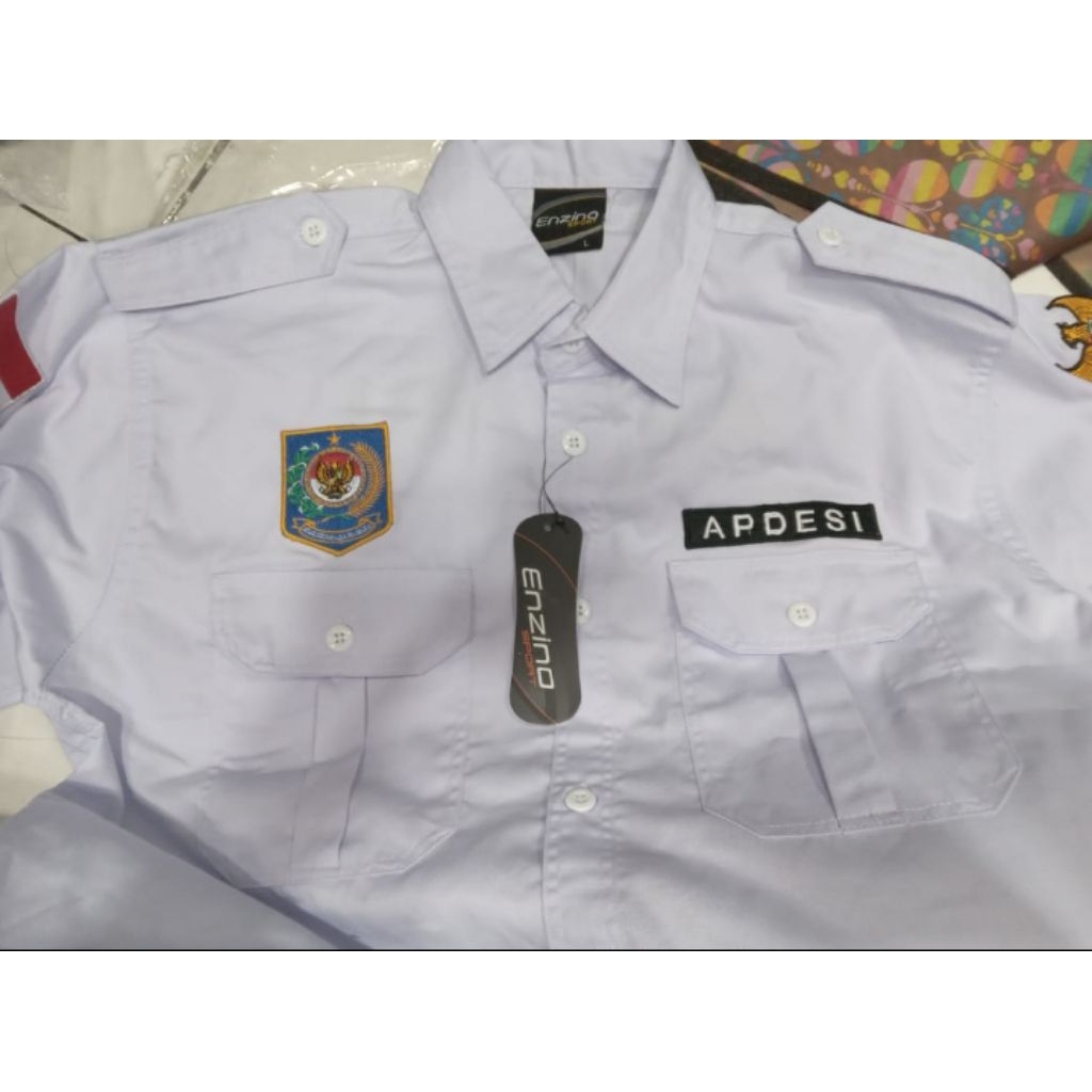 Kemeja APDESI terbaru seragam APDESI panjang fre nama semua warna bisa cod terbaru kemeja APDESI ser