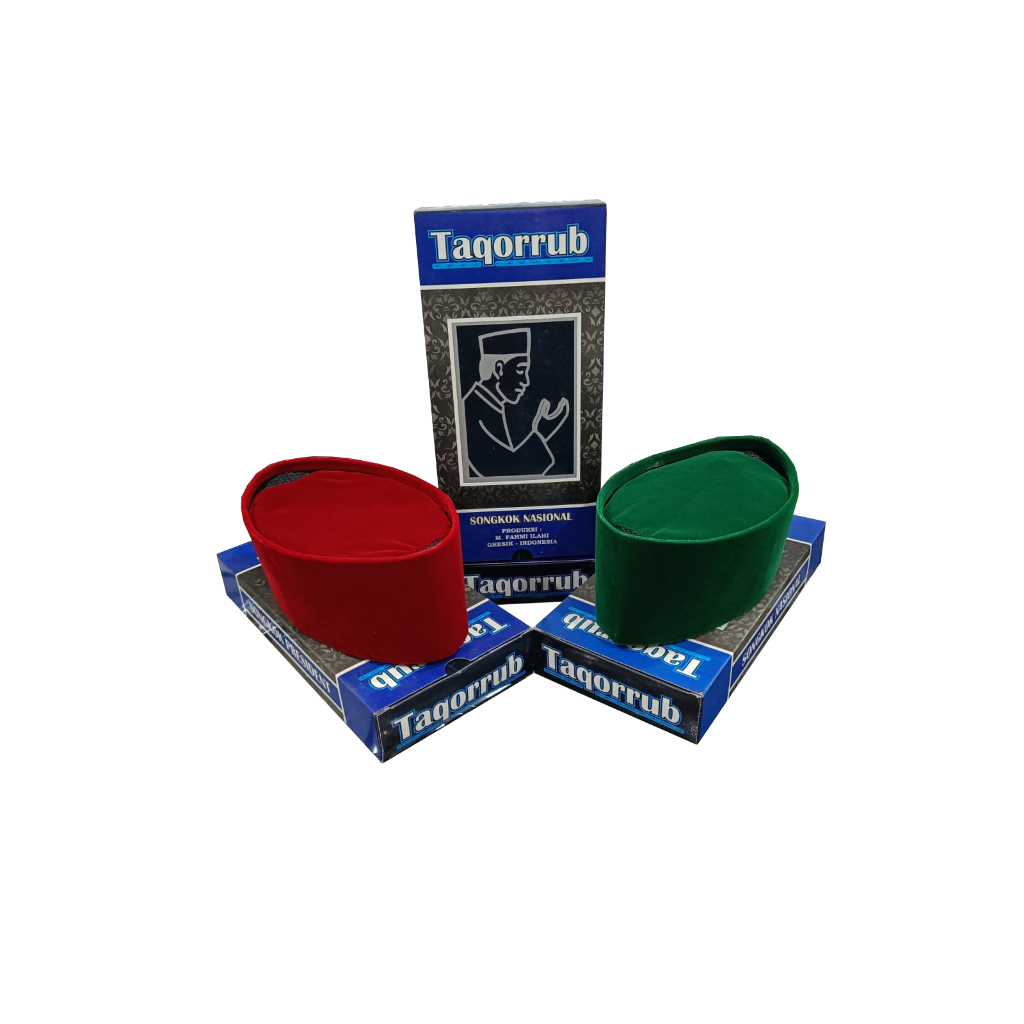 Peci/Songkok Taqorrub Warna Merah/Hijau