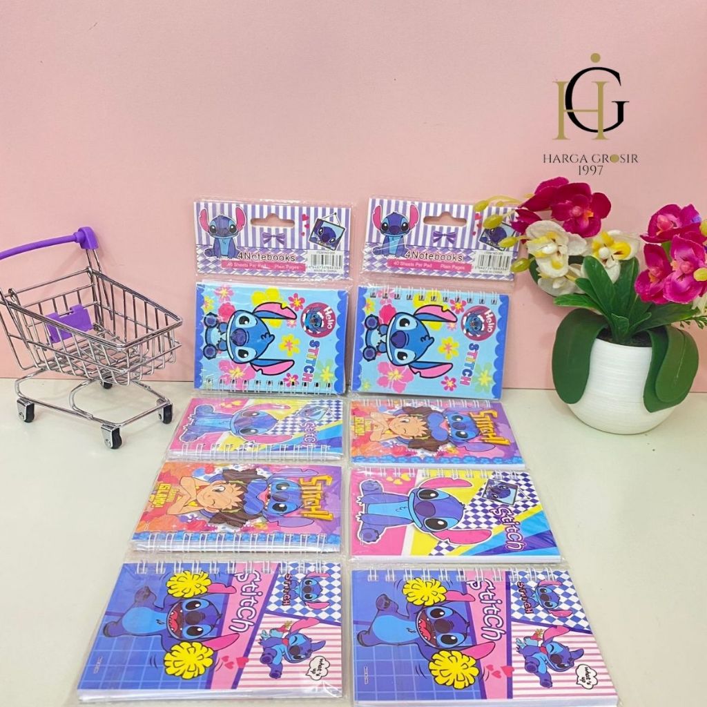 

(4 PCS )BUKU BINDER SPIRAL A7 STITCH 1 RENCENG ISI 4 PCS BK-1949 PAKET NOTEBOOK BUKU TULIS DIARY