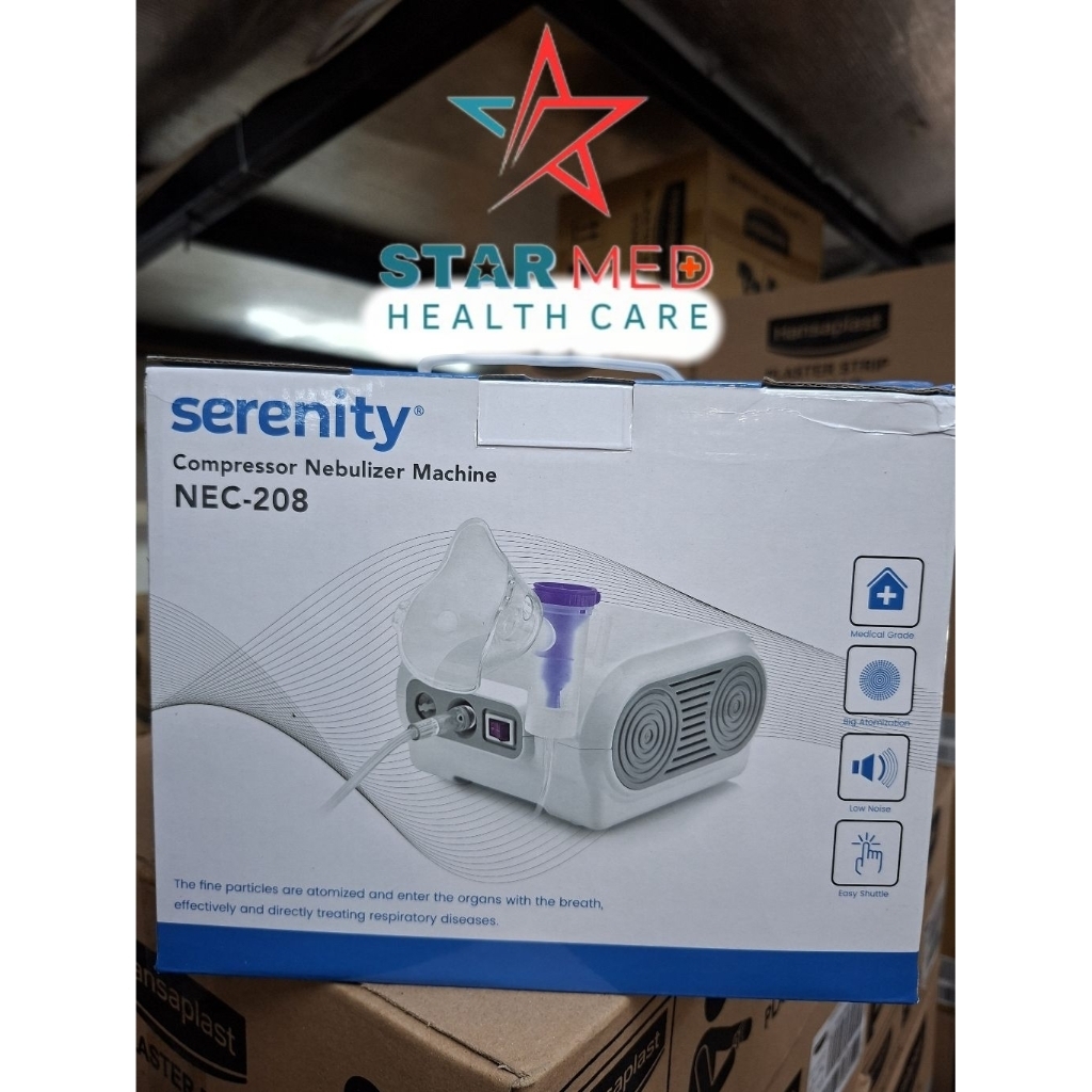 Nebulizeer Serenity NEC 208 / Alat Uap Asma Batuk Pilek Anak Dan Dewasa Nebuliser