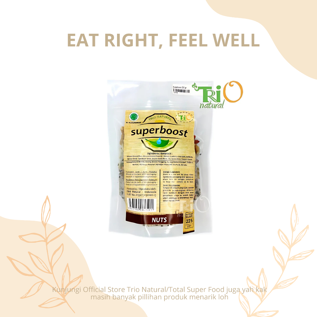 

TRIO NATURAL (Mixed Dried Fruits, Nuts, Seeds) - Superboost