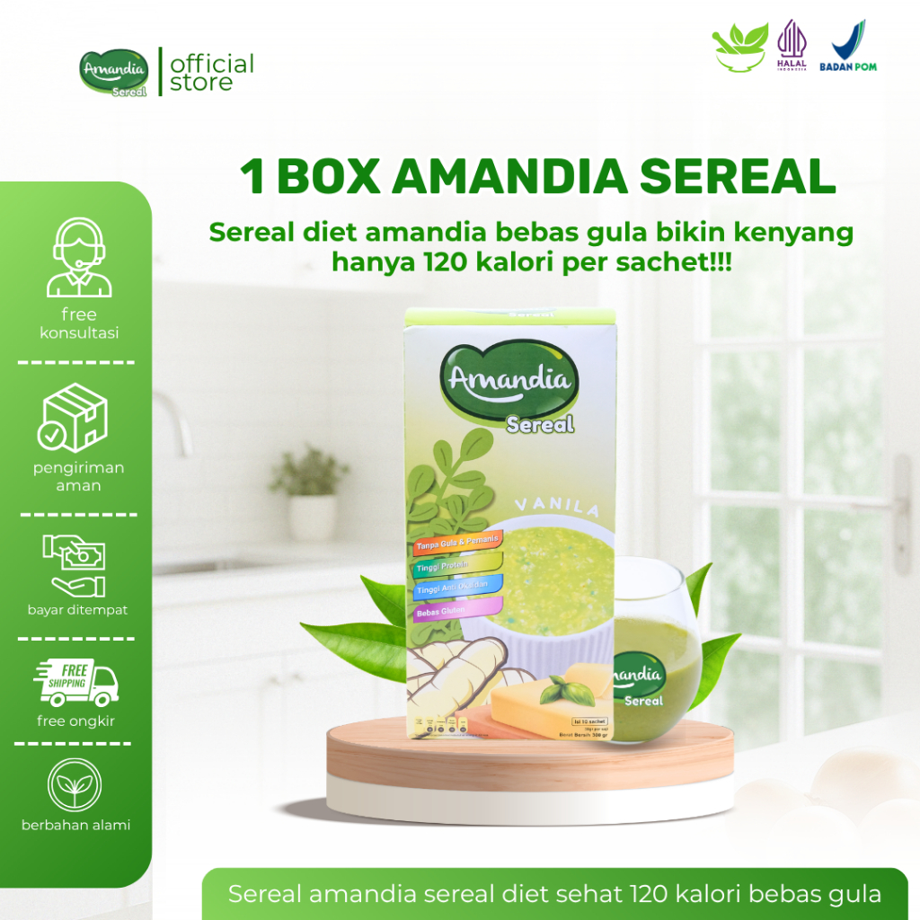 

Sereal Sehat Amandia Makanan Rendah Gula Bantu Turunkan BB Hingga 10%