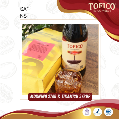 

[EXCLUSIVE BUNDLE] Tiramisu Syrup Tofico & Biji Kopi Morning Star Sans Sat